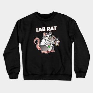 Lab Rat Funny Cartoon Art Crewneck Sweatshirt